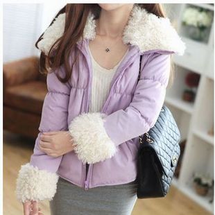 Drop shipping 2013 Mushroom small fresh honey shaggier tspj cotton cotton-padded jacket cotton-padded jacket outerwear top -jk