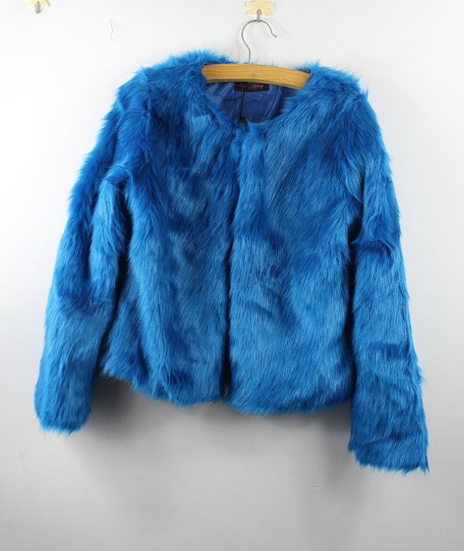 Drop shipping 2013 Soft aesthetic luxury style 4 rabbit fur faux short design long-sleeve outerwear -wjk