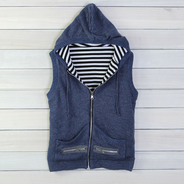 Drop shipping 2013 spring women's sheep sweater vest Women with a hood yarn vest cardigan vest 5 -wsw