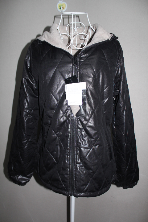 Drop shipping 2013  with a hood brushed thermal three-color reversible cotton-padded jacket -jk