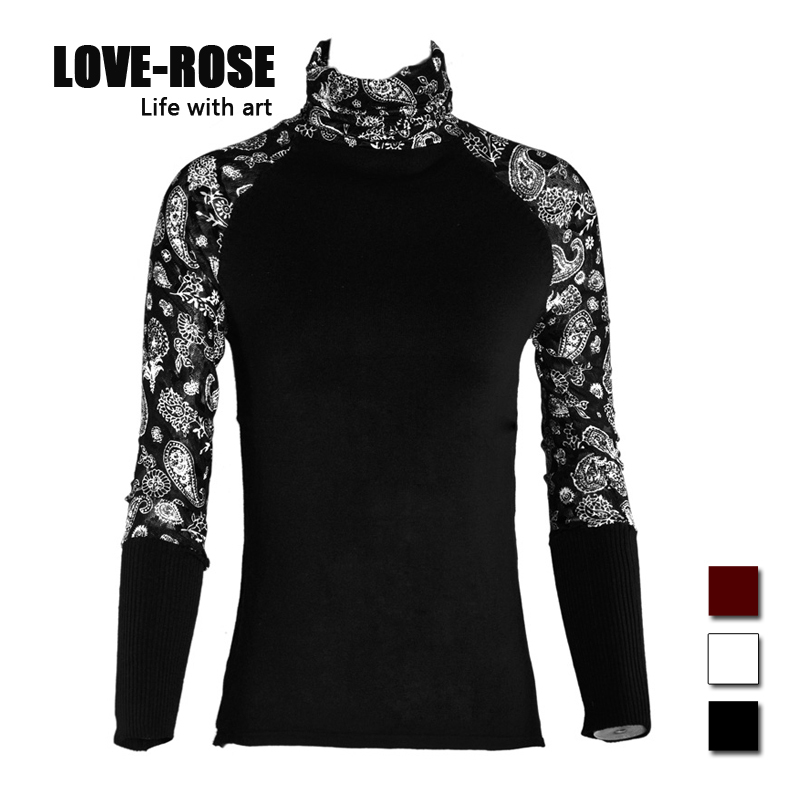 drop shipping 2013 women's top fashion black slim turtleneck sweater basic sweater shirt