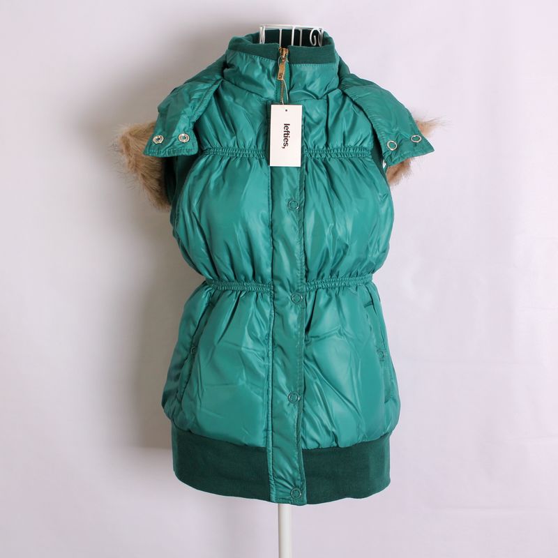 Drop shipping 2013  women's vest female autumn and winter fashion slim vest cotton vest female with a hood -vt