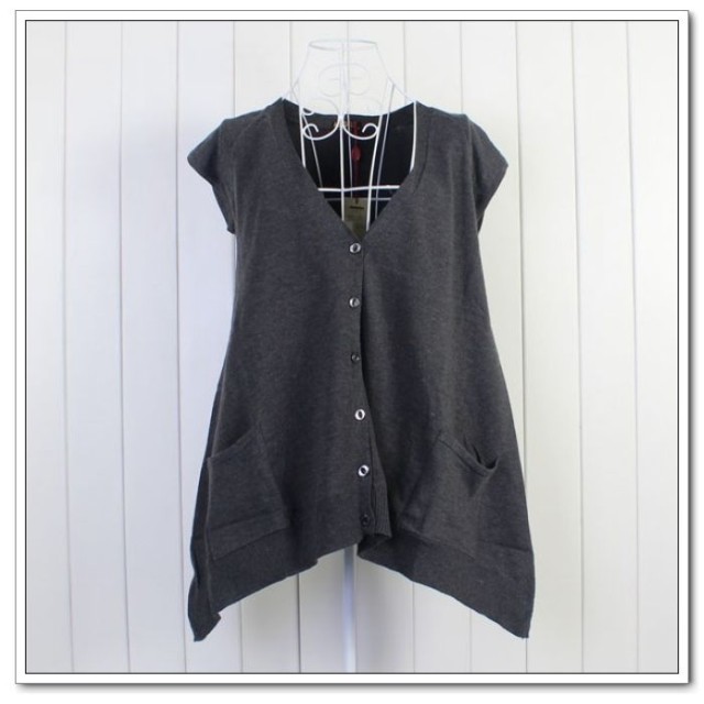 Drop shipping 2013 Women V-neck irregular sweep vest cardigan cape sweater vest 0.26 -wsw