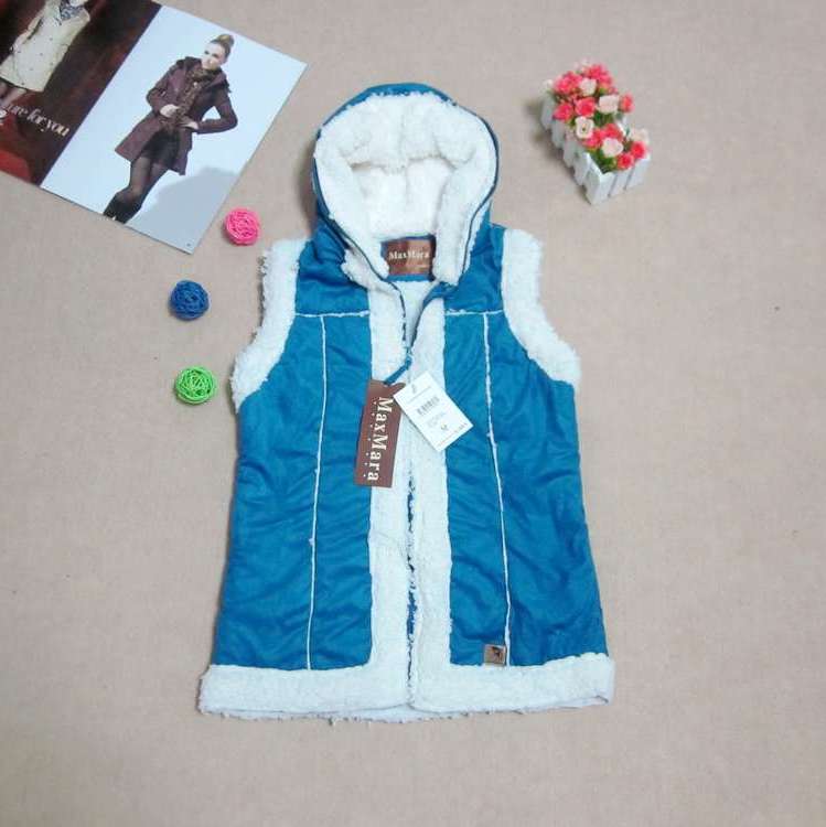 Drop shipping Autumn and winter vintage sweet suede fabric berber fleece with a hood vest female upperwear thermal vest 0.4 vt