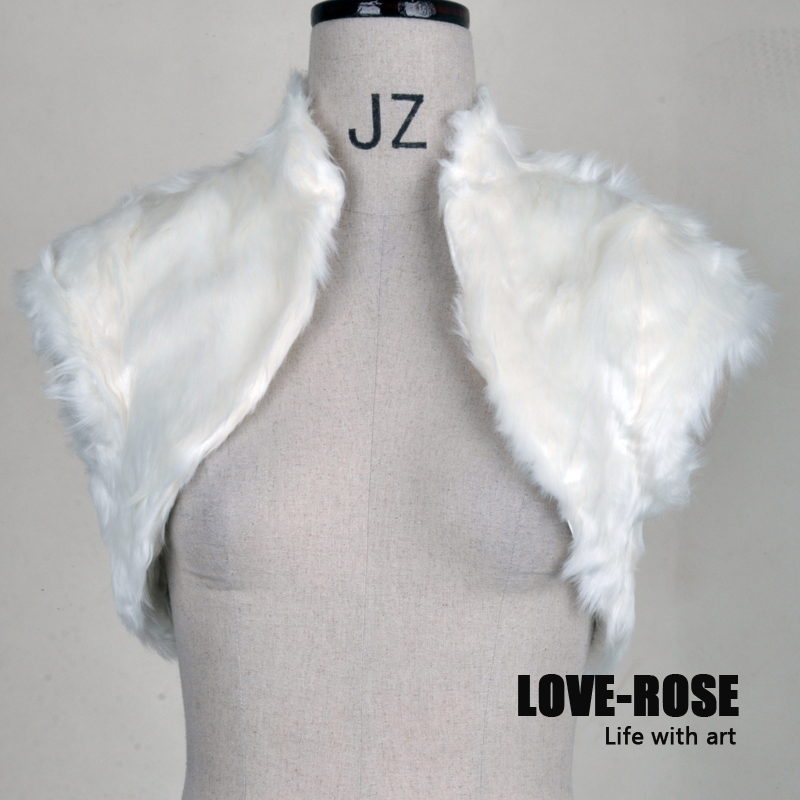 drop shipping Autumn and winter women top fashion white pure wool waistcoat sexy fur cape vest