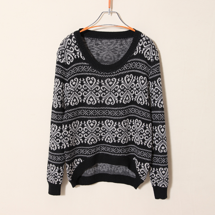 drop shipping Fashion 2013 women's spring low-high national trend loose sweater