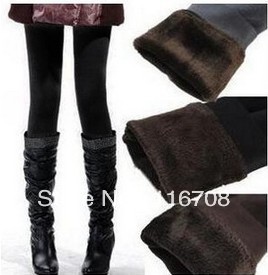 drop shipping fashion hot selling Winter Warm Bootcut Pants TIGHT STRETCH Double Thick Fleeces Leggings stocking  pant lg-012