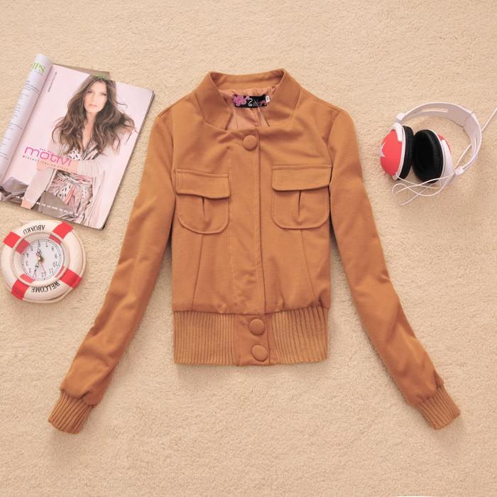 Drop shpping 2013 Autumn female casual all-match slim short design knitted short jacket -wjk