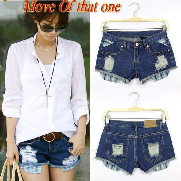 DropShipping blue fashion shorts jeans,women denim jeans shorts hot pants high quality freeshipping