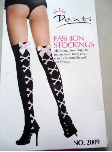 East Knitting 6-5 2012 Sexy Lady/woman Wrap Cross Pink Bow Over Knee Socks/Silk Stockings Free Shipping Wholesale 6pair/lot