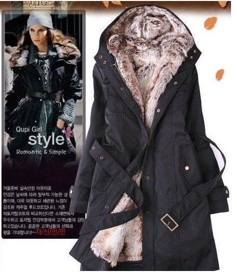 EAST KNITTING AS-099 Women's 2012 winter new arrival Faux fur lining jacket outerwear Hoodies Coats Snow Wear FREE FAST SHIPPING