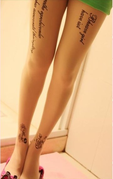 East Knitting CQ-001 2013 Fashion Women Word Rose Tights 20D Leggings pantynose Free Shipping Wholesale