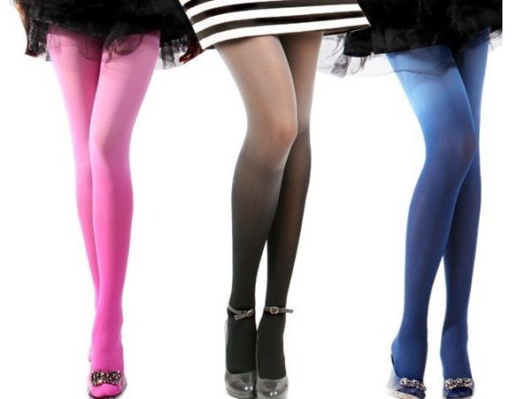 East Knitting F85 2013 New Fashion Double Color Gradual Change Tights Hot Sale 7color