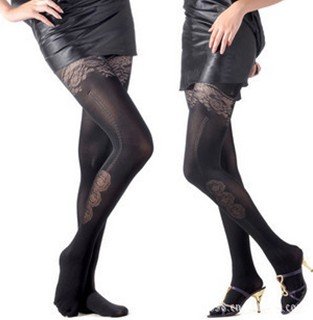 East Knitting FREE SHIPPING BONAS-7219 Fashion Women Top-quality Fake Lace Stockings Tights 200D Wholesale 6pc/lot