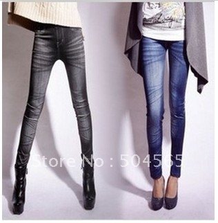 East Knitting Free shipping LJ-012+Retail,2012 new Women's Imitated Jeans  Pants,Fashion  Leggings,look Leggings/Tights jeggings