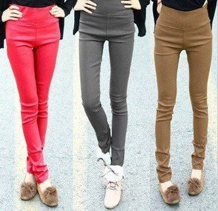 East Knitting Free Shipping LJ-079 2012 New Modern Women Cotton Fake Jeans High waistline Thin Pencil Leggings/Pants 9 Colors