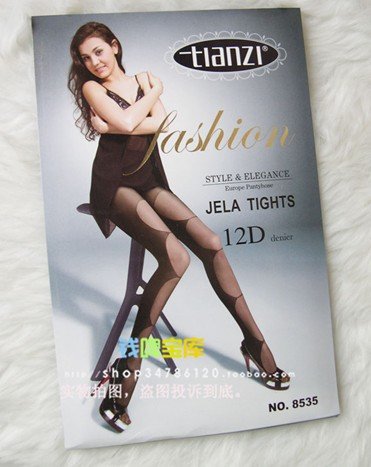 East Knitting FREE SHIPPING TZ-8535 2013 Fashion Women Black Sexy Jacquard Silk Tights Wholesale 6pc/lot