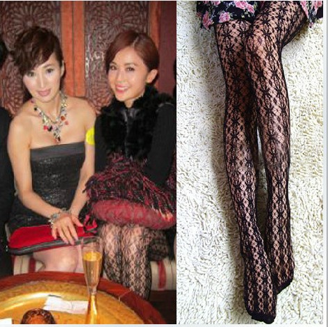 East Knitting FREE SHIPPING W-835 2013 Celebrity Style Sexy Jarquard Mesh Tights Wholesale 6pc/lot