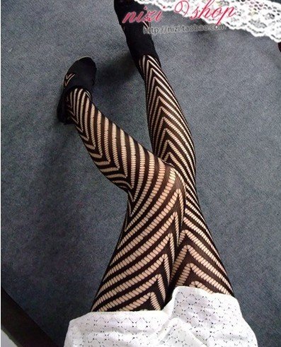 East Knitting FREE SHIPPING W-905 Women Fashions New 2013 Stripe Net Tights Wholesale 6pc/lot