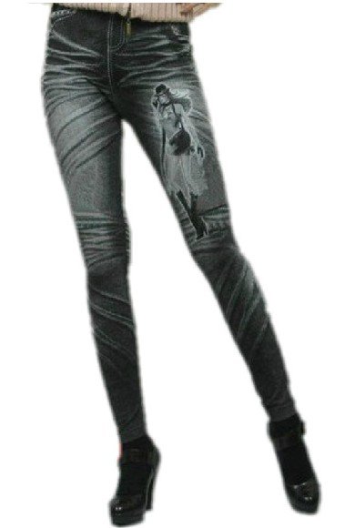 East Knitting FREE SHIPPING+Wholesale 5pc/lot LJ-057 Skinny Fake Jeans Pencil Jeggings/Leggings