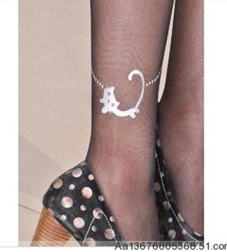 East Knitting FREE SHIPPING+Wholesale 6pc/lot BONAS-69054 2013 Fashion Women Cat Tattoo 15D Sheer Tights