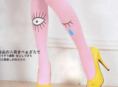 East Knitting LHW-300 ZIPPR/NADIA/SPANK/CandyStripper Janpan tears eyelash Tights/Pantyhoses