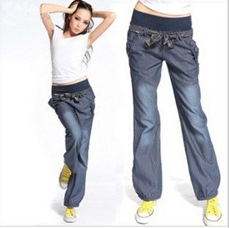 East Knitting  LJ-078 fashion woman Loose casual pants  wide-leg trousers Jeans Jeggings Free Shipping Wholesale 2 color