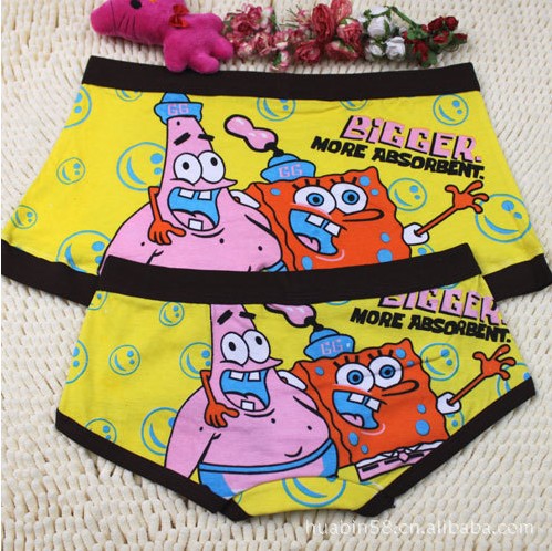 East Knitting NY-008 Wholesale 10pc/lot  2013 New Couples Underwear Spongebob Cartoon Briefs swimsuit FREE SHIPPING