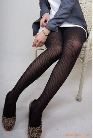 East Knitting Wholesale 6pc/lot TBW061 Women Zebra Stripe Tights Fashion 2013 New FREE SHIPPING