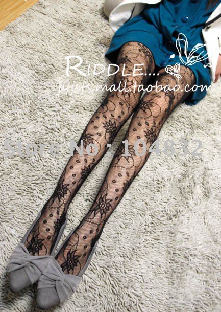 East Knitting Wholesale 6pc/lot W-605 2013 Fashion New Women Jacquard FLoral Net Tights Hot Free Shipping