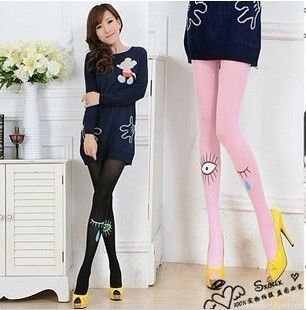 Eat Pray Love Free Shipping, 2012 New Arrival Big Eyes Stocking, Cartoon Panty Hose, PH034