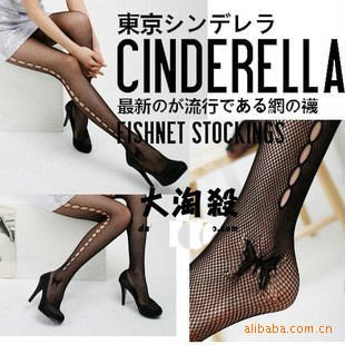 Eat Pray Love Free Shipping, 2012 New Arrival Hollowed Bowknot On Sides Fishnet Stocking, Tight Black Panty Hose, PH005