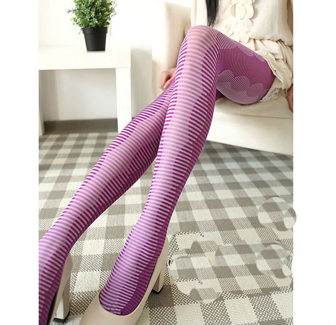 Eat Pray Love  Free Shipping, 2012 New Arrival Italy Import Striped Stockings, Tight Panty Hose, PH085