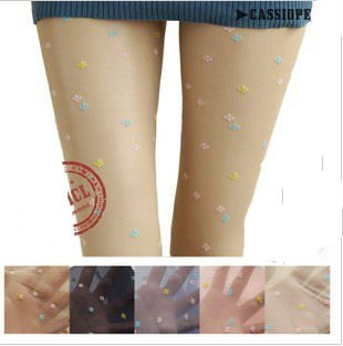 Eat Pray Love  Free Shipping, 2012 New Arrival Multi-colored Clover Flowers Stockings, Tight Panty Hose, PH063