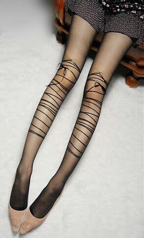 Eat Pray Love  Free Shipping, 2012 New Arrival Palace Style Ribbons Seizing Stockings, Tight Panty Hose, Hosiery, PH084