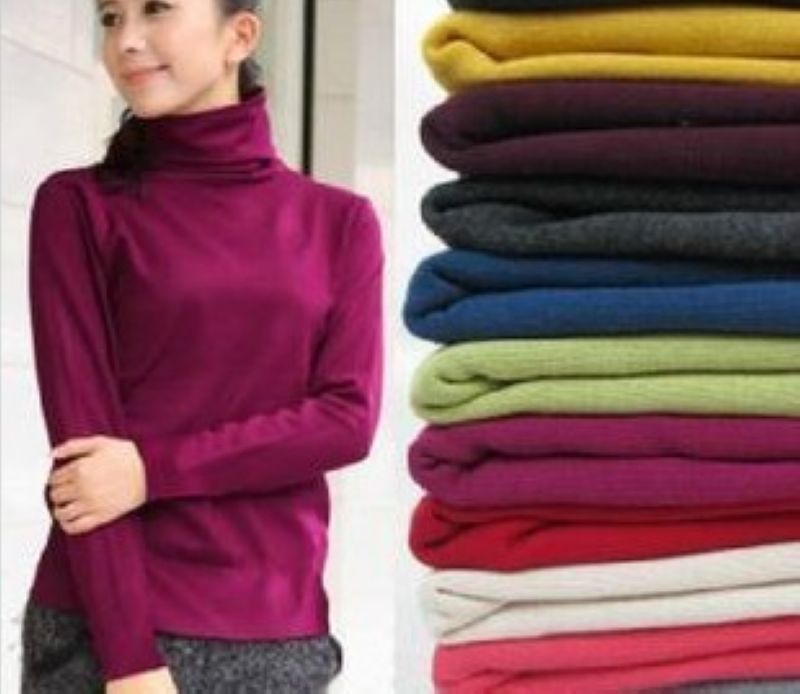 ELAND 2012 women's slim mercerized cotton turtleneck knitted basic shirt sweater (WC005)