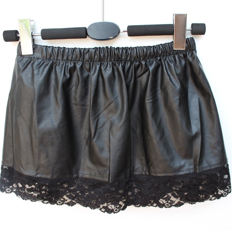 Elastic belts laciness women's skirt leather short skirt 3682 women clothing 2012 women garment wholesale