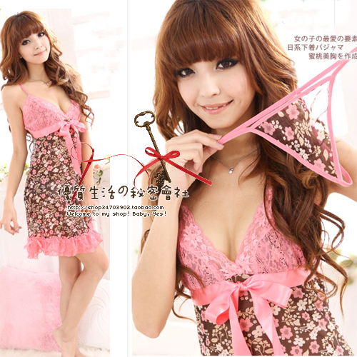 Elastic gauze pink cake lace coffee suspender skirt