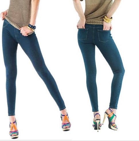 Elastic waist big elastic legging jeans boot cut jeans plus size