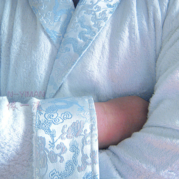 Electrostatic ! 2290 bamboo fibre satin towel bathrobe male women's robe bathrobe sleepwear