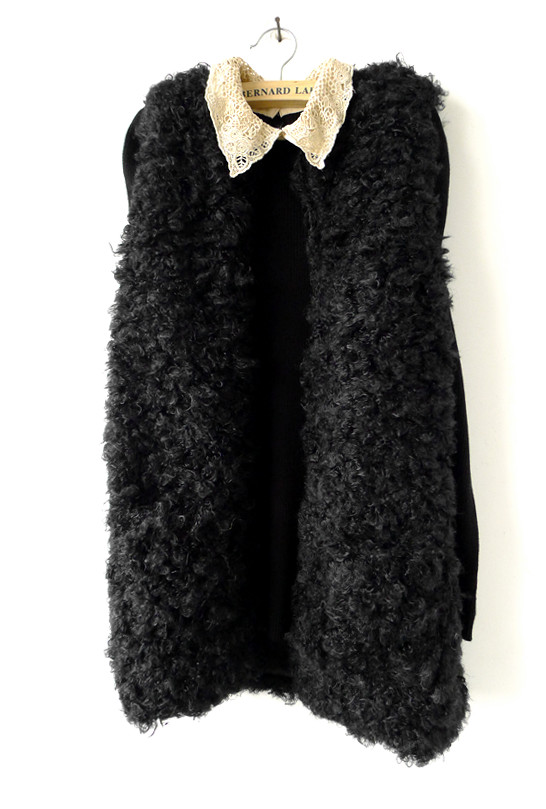 Elegant ! 2013 new winter new arrival outerwear medium-long loose fur vest female b