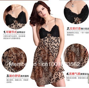 Elegant lace is sexy color lady emulation silk silk pajamas leisure wear