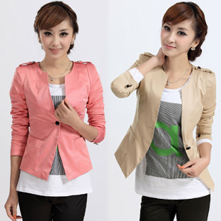 Elegant Lady Suit Formal Business Women Jackets Coat  new arrival  short  spring and autumn outerwear slim one button