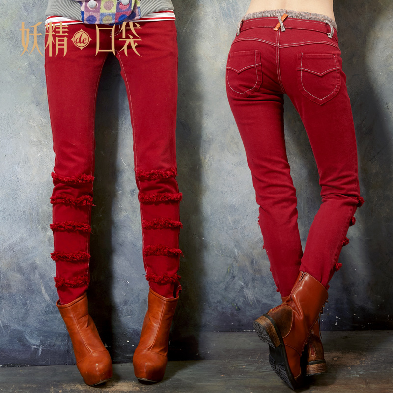 ELF SACK high quality  winter fashion check explaines jeans free shipping discount