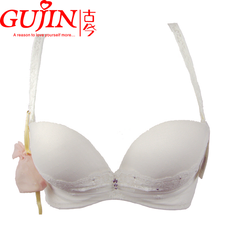 Embalmed bra solid color detachable shoulder strap push up adjustable underwear precedes 0a809