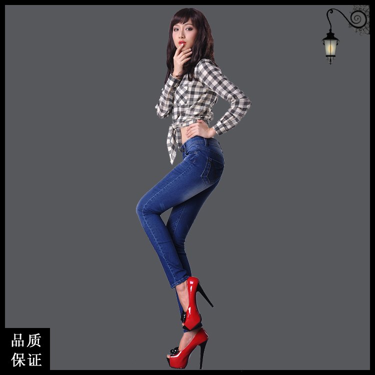 EMS/DHL Free shipping 10pcs/pack wholesale 2012 autumn new arrival womens jeans skinny &slim fit, size 26 to 31