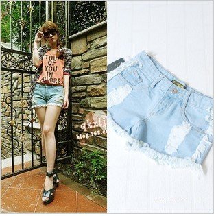 EMS/DHL Free Shipping Hot 2011 summer new, handmade tassels hole denim shorts fashion jeans hot pants for Summer ! 6 pcs/lot#213