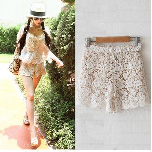 EMS/DHL Free Shipping VIVI/2012 Hitz water-soluble flower lace shorts fashion  hot pants for Summer!7 pcs/lot#216