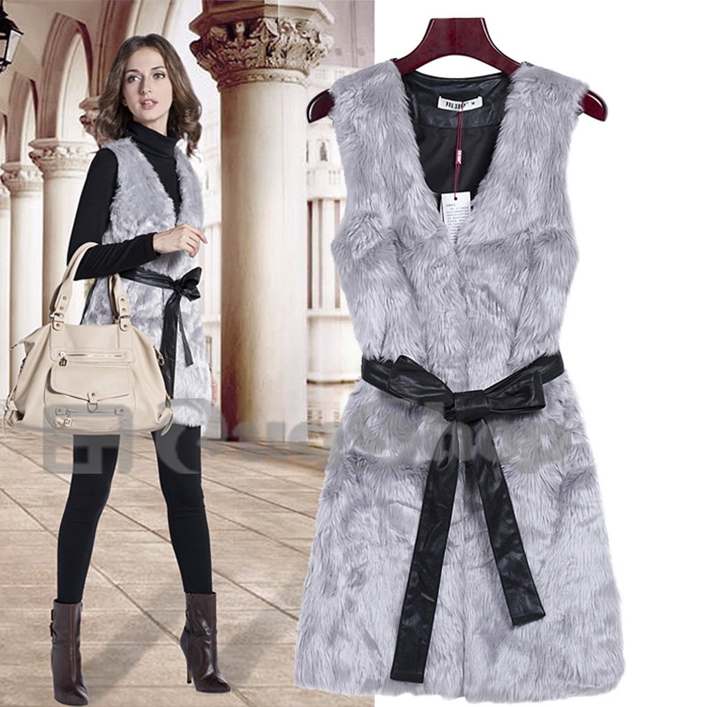 EMS free shipping 2011 autumn and winter fashion quality faux sleeveless fur vest overcoat