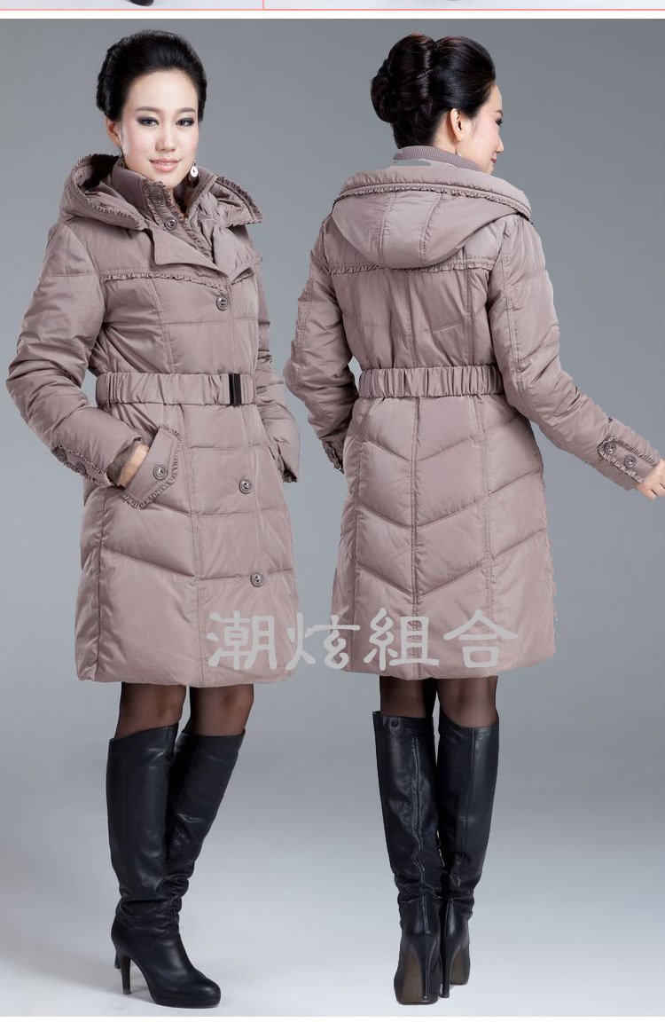 EMS Free Shipping 2012 Winter Women's Plus Size Down Coat Women Down Jacket Middle-age Women Fashion Outerwear